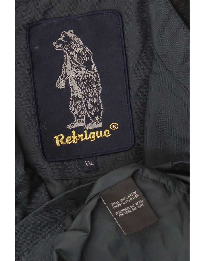Męska kurtka bomberka Refrigue UK 44 2XL Granatowy nylon z blokami kolorów