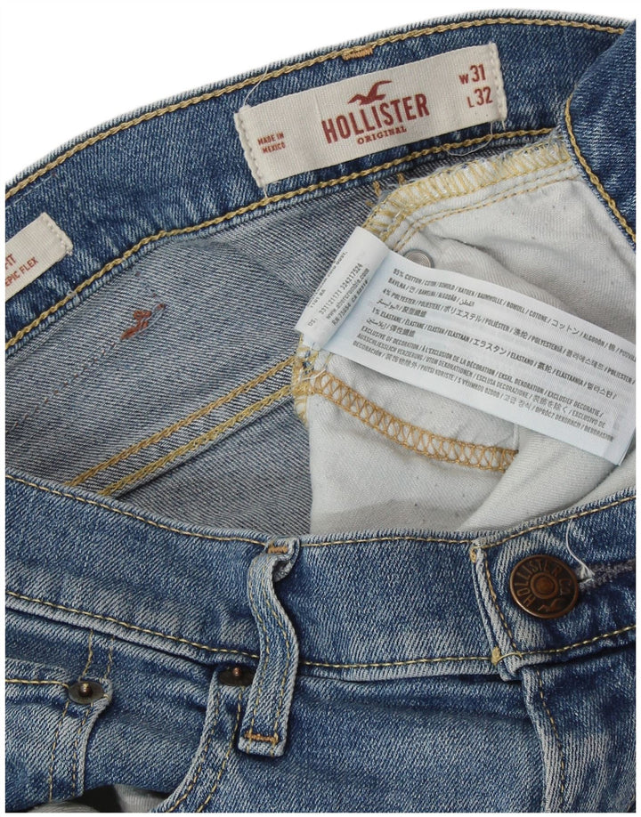 HOLLISTER Męskie jeansy obcisłe W31 L32 Niebieskie bawełniane