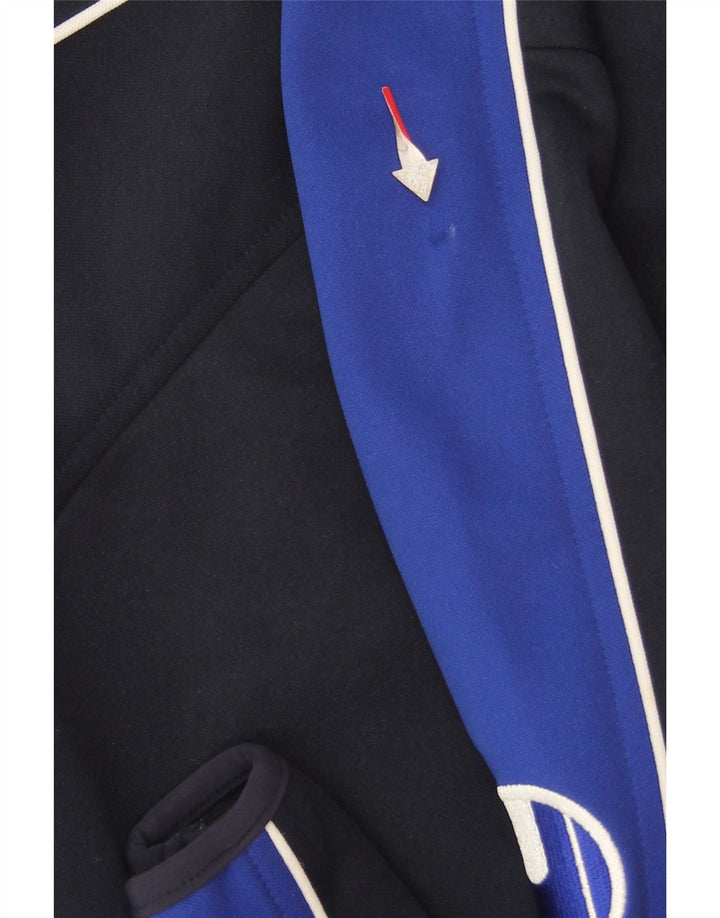 UHLSPORT Mens Tracksuit Top Jacket XL Navy Blue Colourblock Polyester Vintage Uhlsport and Second-Hand Uhlsport from Messina Hembry 