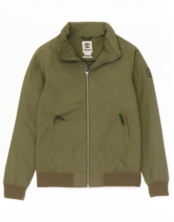 Męska kurtka przeciwdeszczowa z kapturem Timberland UK 38, średni khaki, poliester