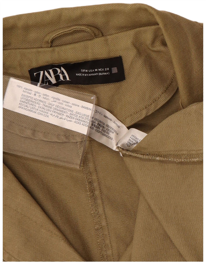 Damska kurtka wojskowa Zara UK 14, średnia, bawełniana khaki