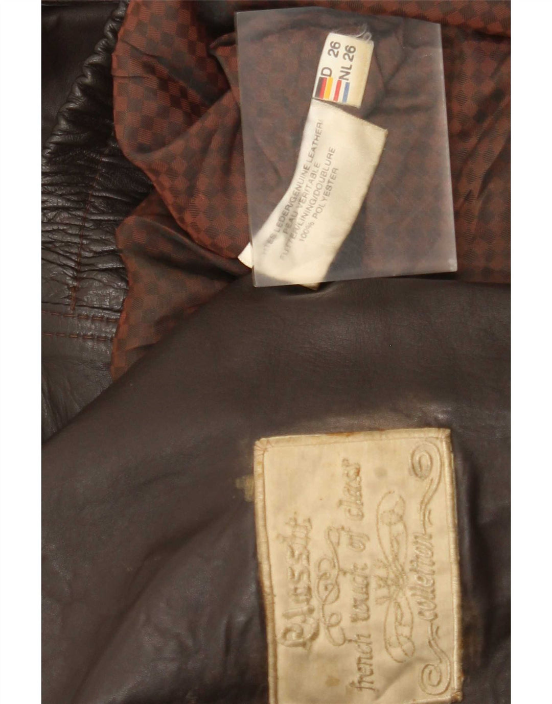 CLASSIC Męska kurtka skórzana UK 42 XL brązowa