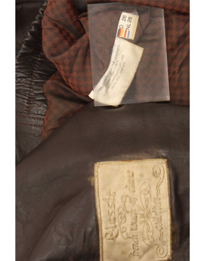 CLASSIC Męska kurtka skórzana UK 42 XL brązowa