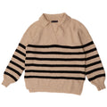 Marks & Spencer Damski sweter polo UK 14 w średnie beżowe paski
