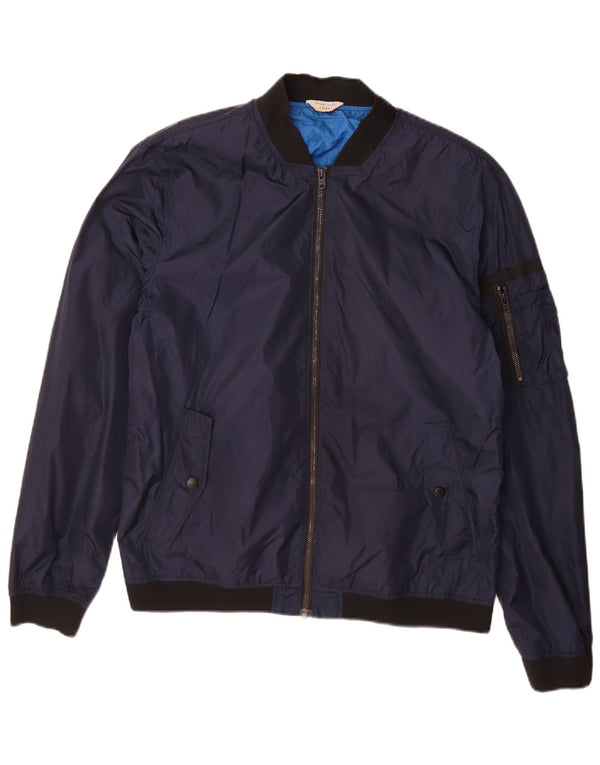 Męska kurtka bomber Jack & Jones UK 40, duża, granatowa, nylonowa