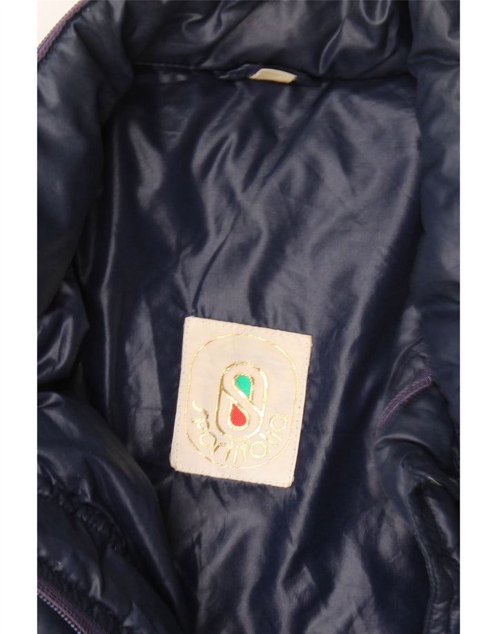 Vintage męska ocieplana kurtka UK 40, duża, granatowa