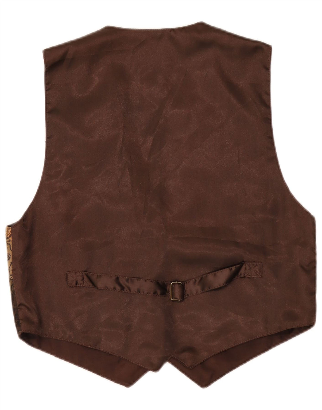 Vintage męska kamizelka duża brązowa skóra Paisley