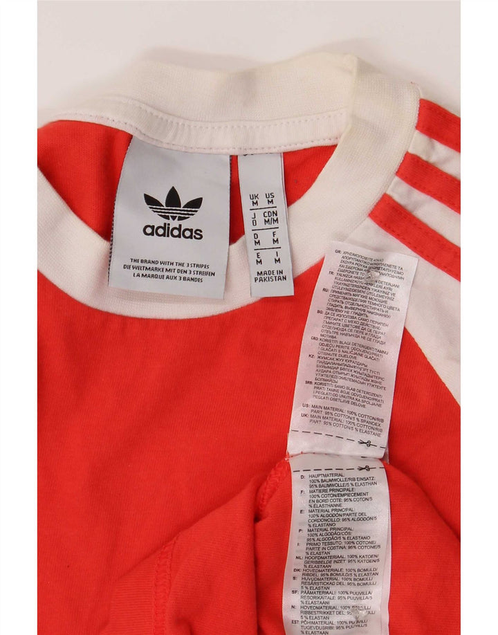 Męska koszulka Adidas z długim rękawem i średnim czerwonym kolorem, bawełniana