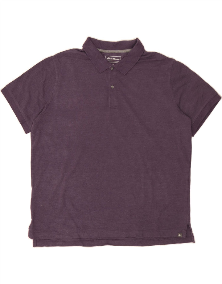 EDDIE BAUER Mens Polo Shirt 2XL Purple Cotton Vintage Eddie Bauer and Second-Hand Eddie Bauer from Messina Hembry 