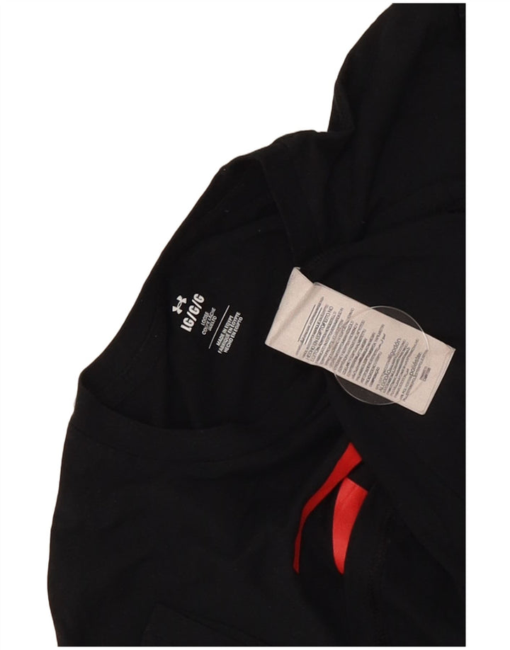 Męski T-shirt z grafiką Under Armour, duży, czarny, bawełniany