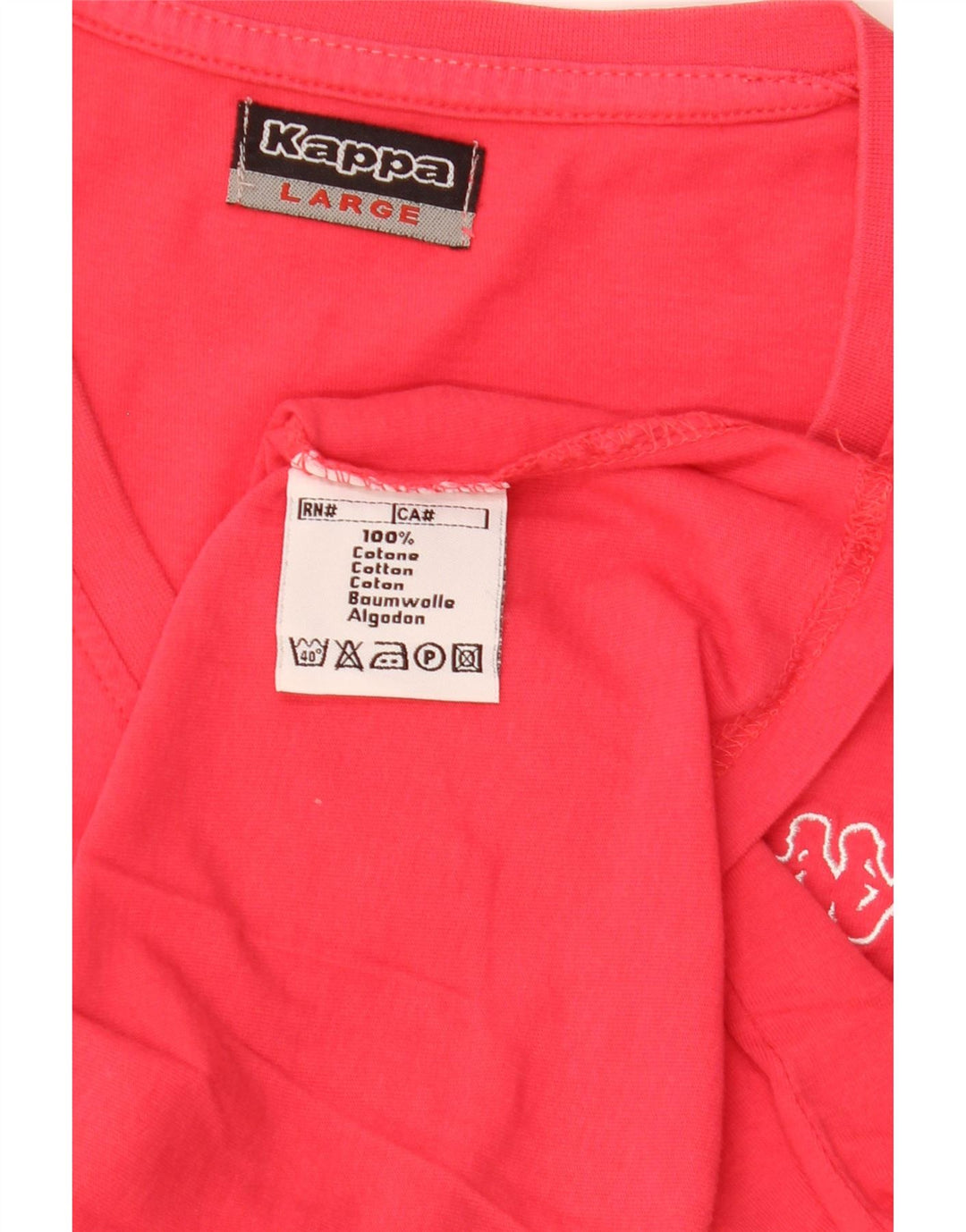 T-shirt damski Kappa Top UK 14, duży, czerwony, bawełniany