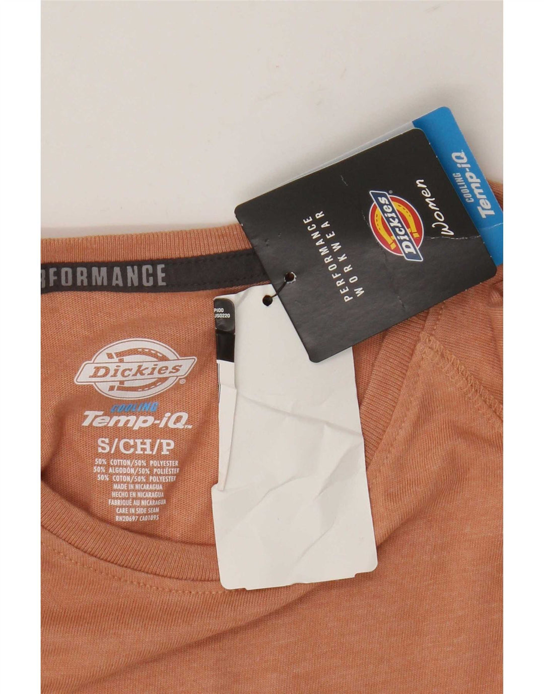 Damski top Dickies z długim rękawem, UK 10, mały, pomarańczowy, bawełniany