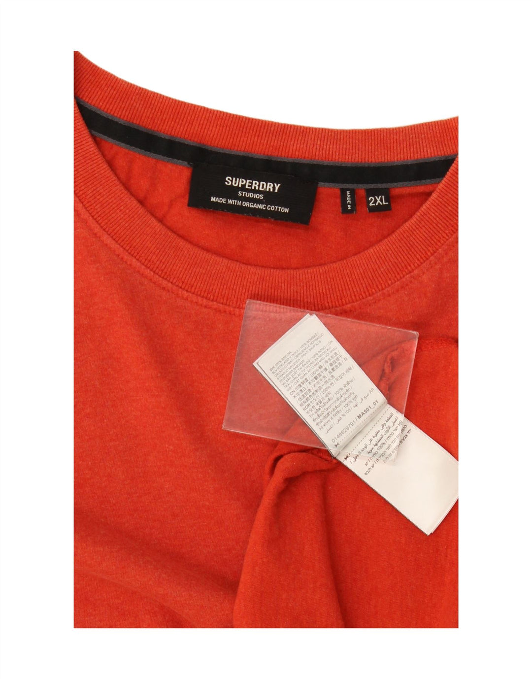 T-shirt męski Superdry Top 2XL, czerwony, bawełniany