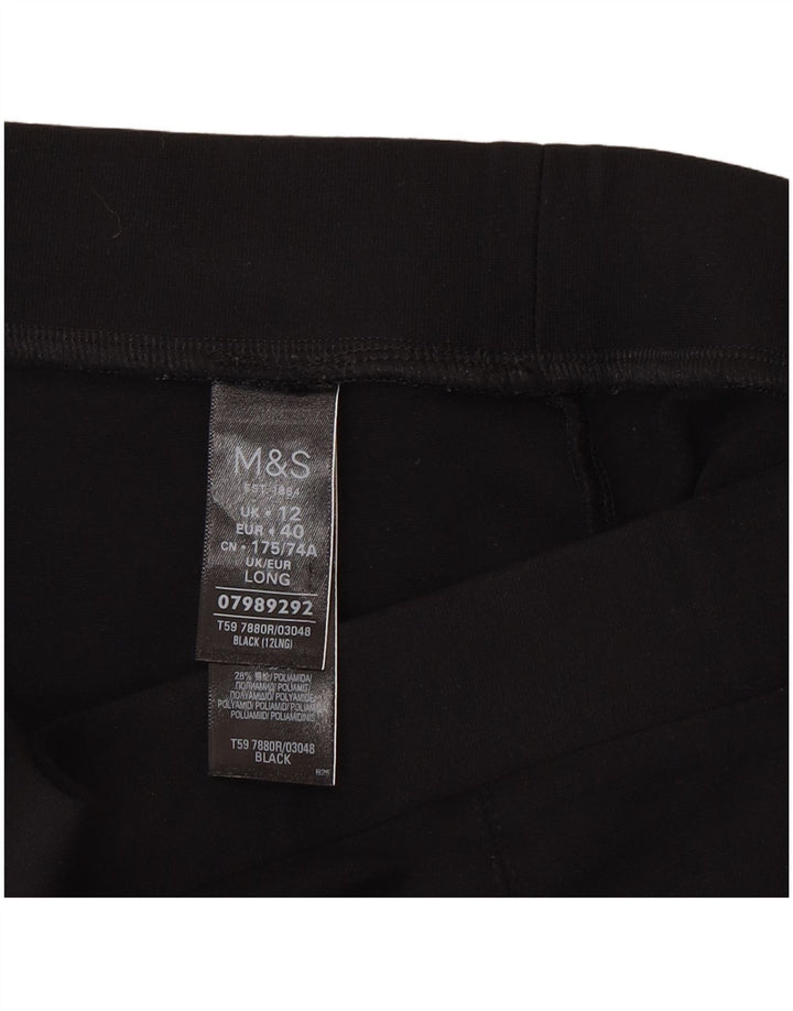 Legginsy damskie Marks & Spencer UK 12, średnia czarna wiskoza