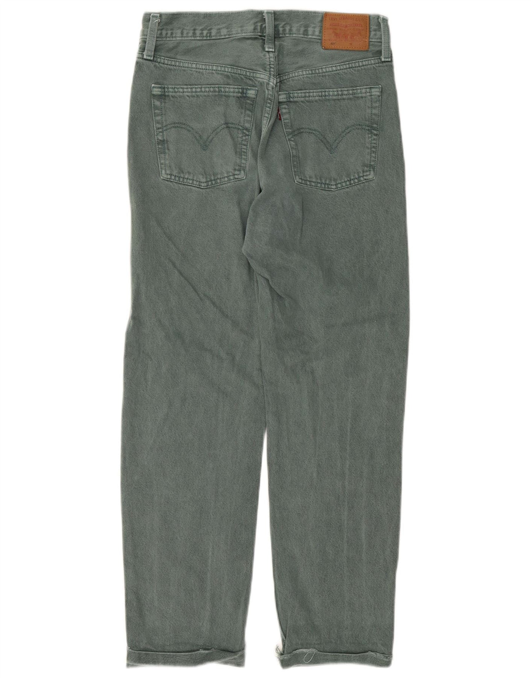 Damskie jeansy LEVI'S 501 Straight W27 L28 Zielone bawełniane