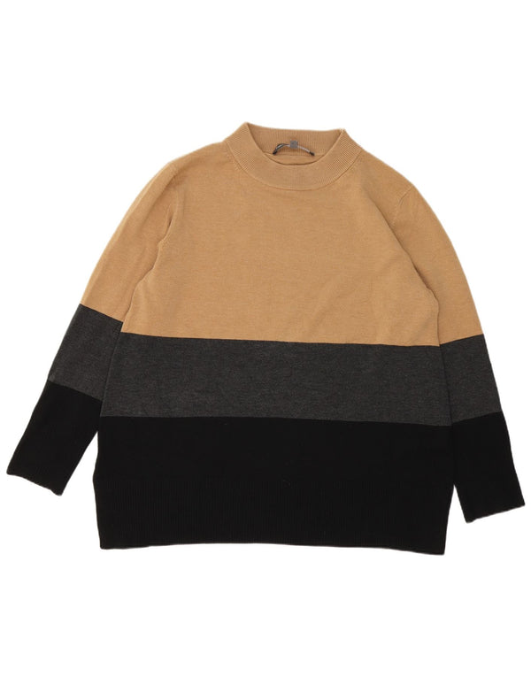 Damski sweter z golfem French Connection UK 18 XL, beżowy