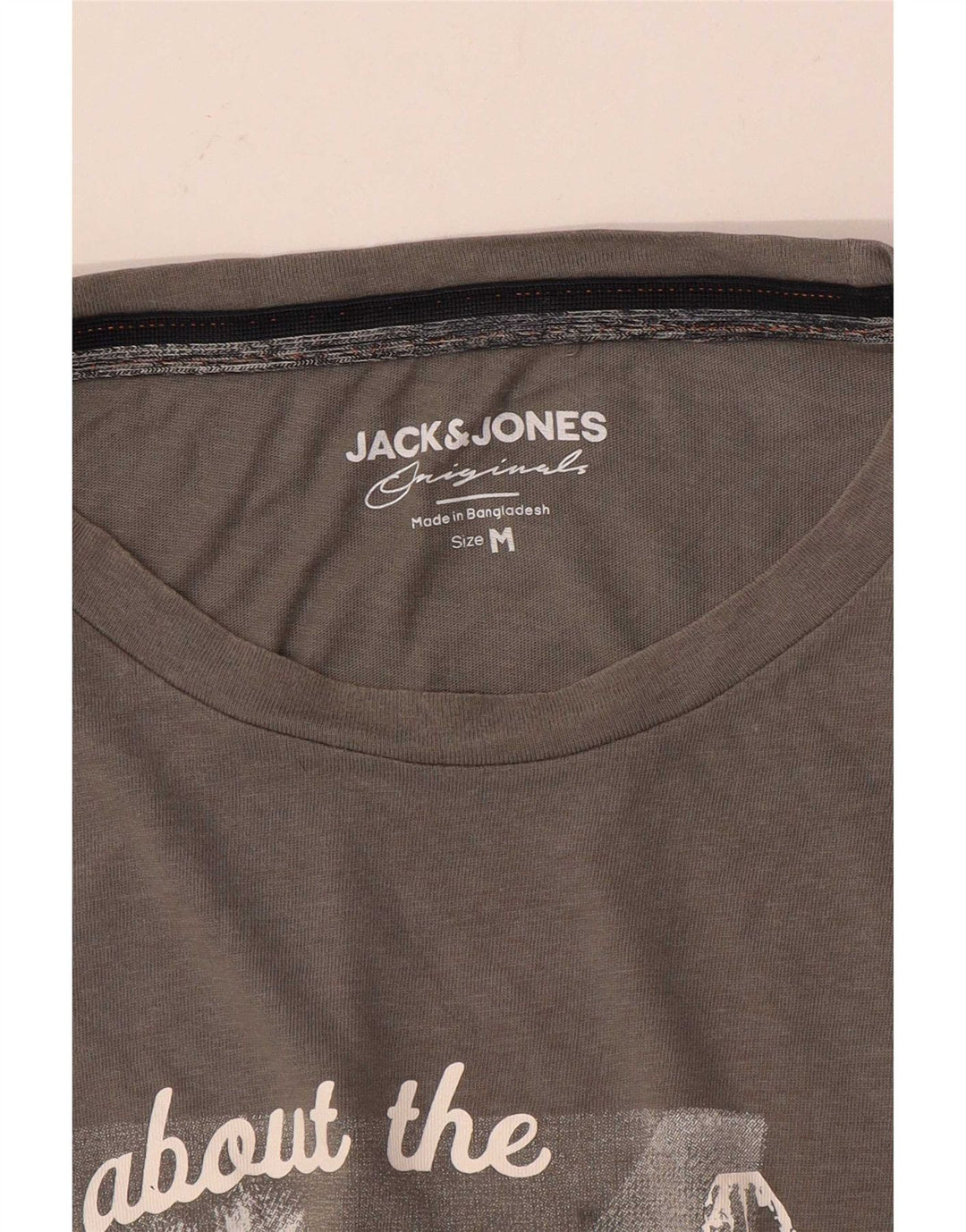 Męski T-shirt z grafiką Jack & Jones, średni szary