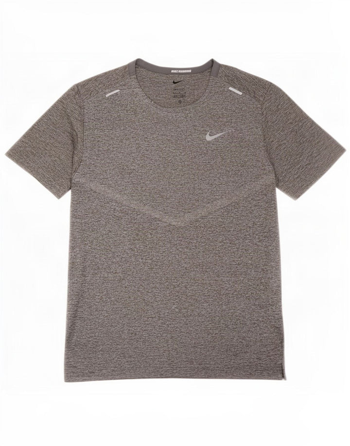T-shirt męski Nike Dri Fit, średni szary, nakrapiany