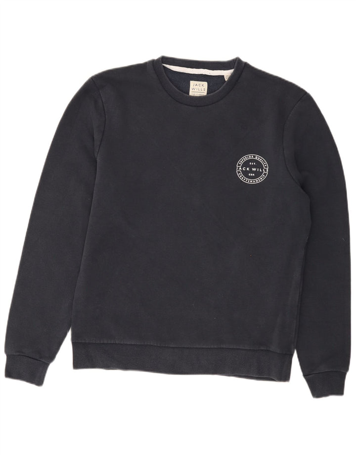 JACK WILLS Męski sweter, bluza, średni granat, bawełna