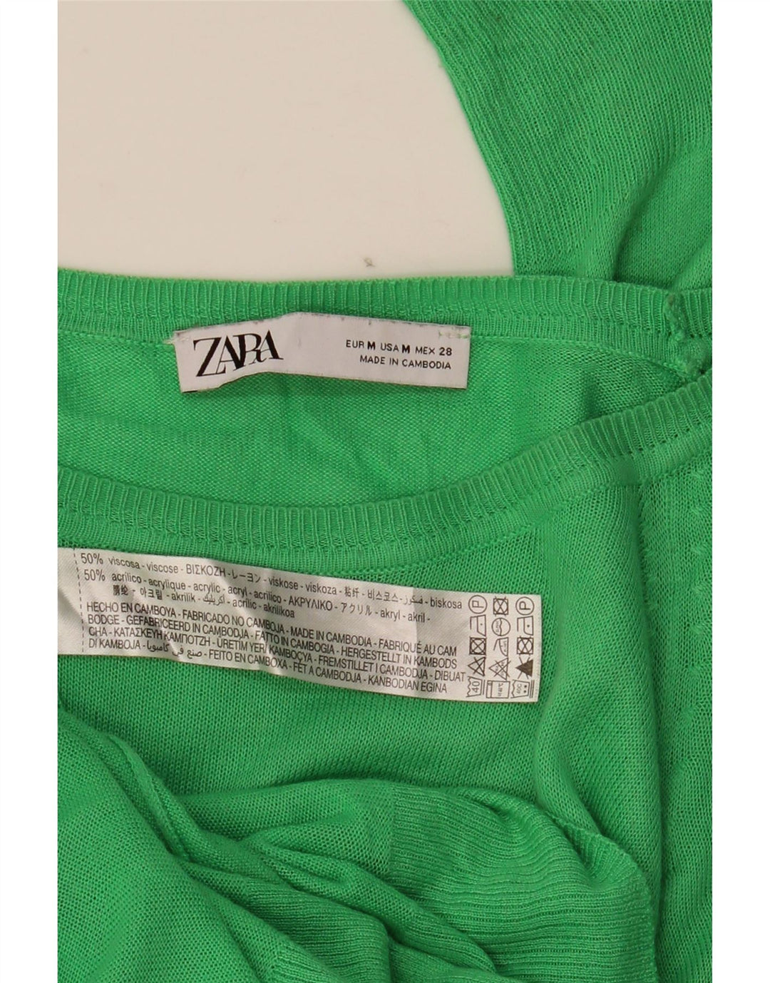 Damski sweter Zara z dekoltem w łódkę UK 14 Średni niebieski wiskoza
