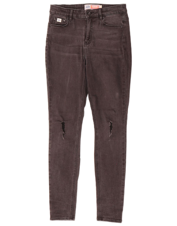 Damskie jeansy Superdry Sophia Distressed Skinny W28 L30 Szara bawełna