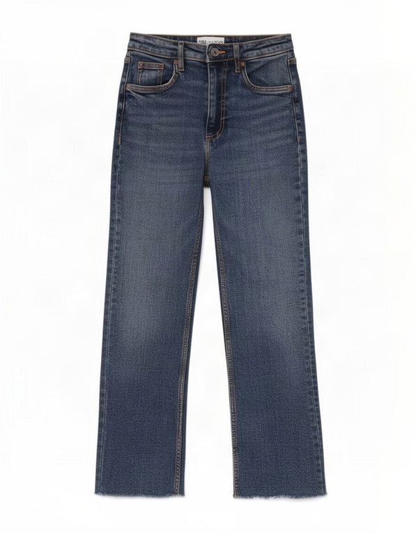 Dżinsy damskie Zara Crop Straight EU 32 2XS W22 L25 Niebieskie
