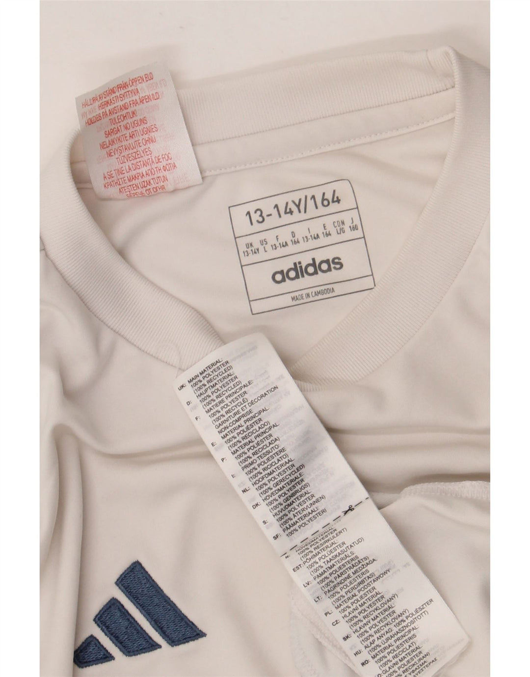 Chłopięca koszulka Adidas Aeroready Top 13-14 lat Biały poliester