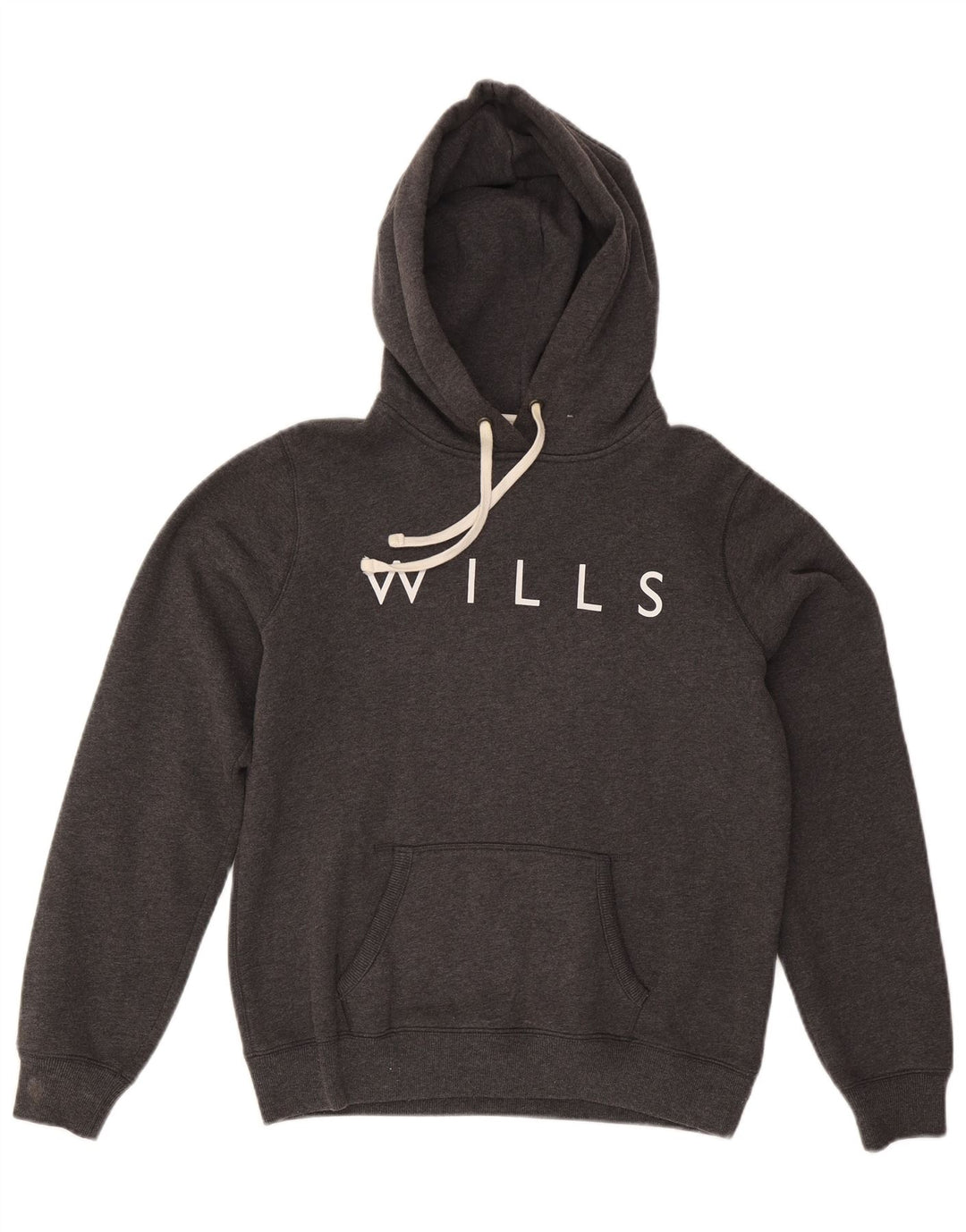 Damski sweter z kapturem i grafiką JACK WILLS UK 14, duży, szary, bawełniany