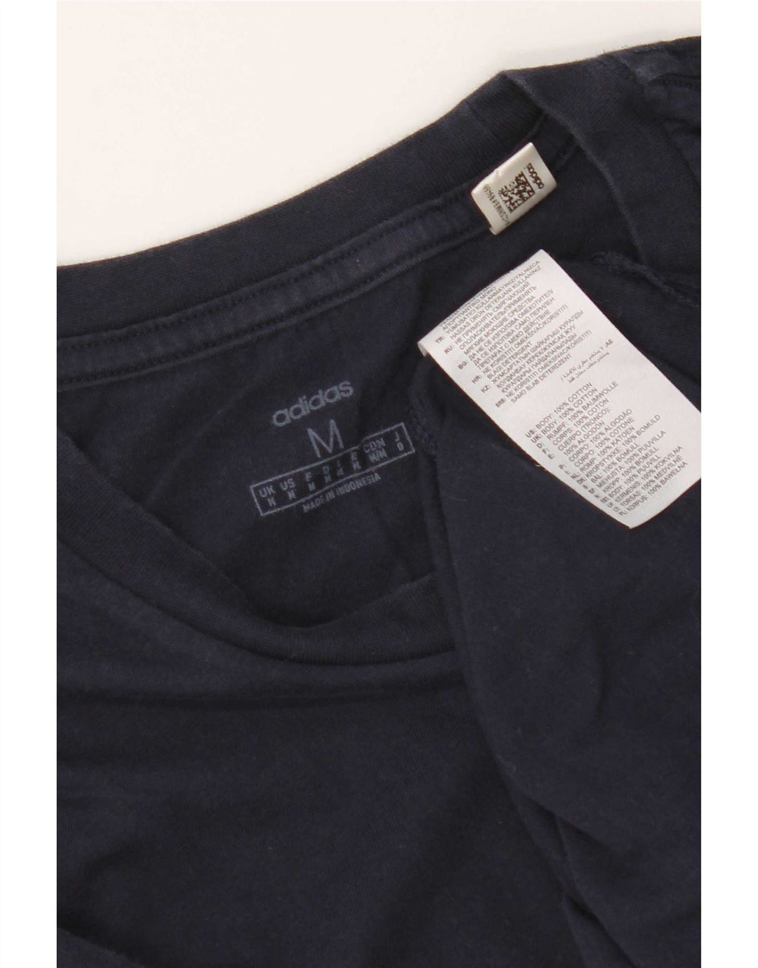 Adidas Męski T-Shirt Top Średni Granatowy Bawełniany
