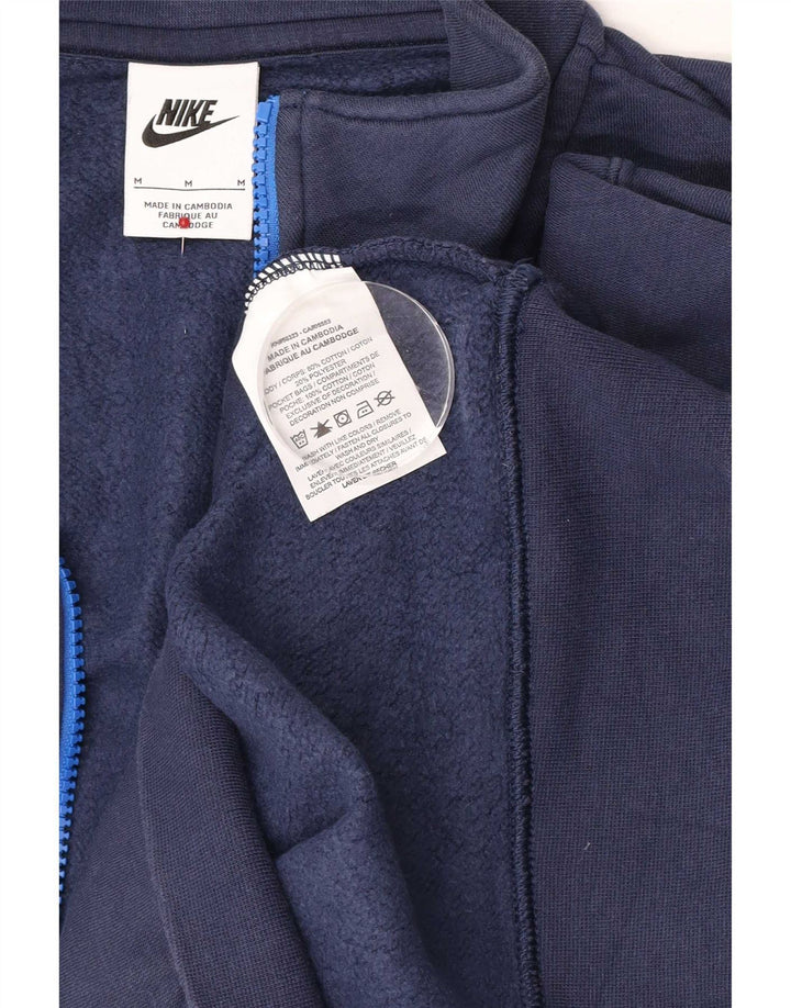 Męski sweter z zamkiem błyskawicznym Nike, średni granatowy, bawełniany