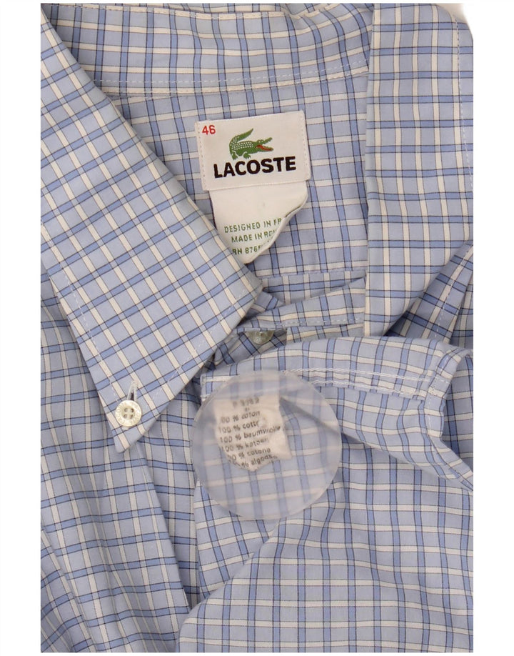 Koszula męska Lacoste, rozmiar 46, 2XL, niebieska bawełniana kratka