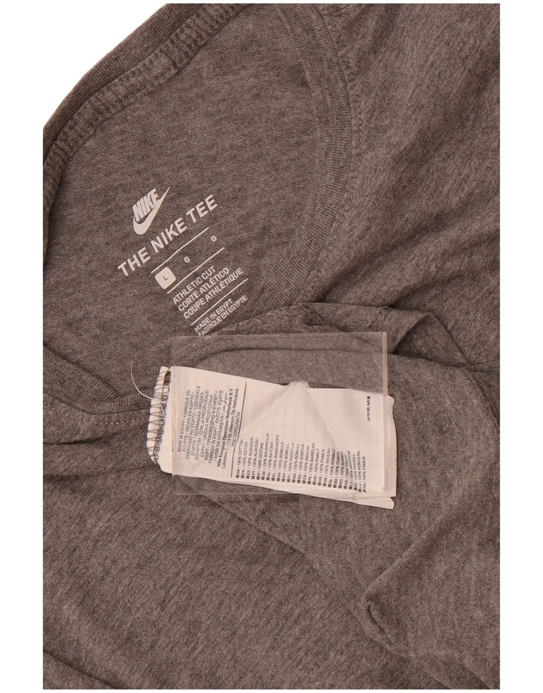 Męski T-shirt Nike o sportowym kroju z grafiką, duży, szary, bawełniany