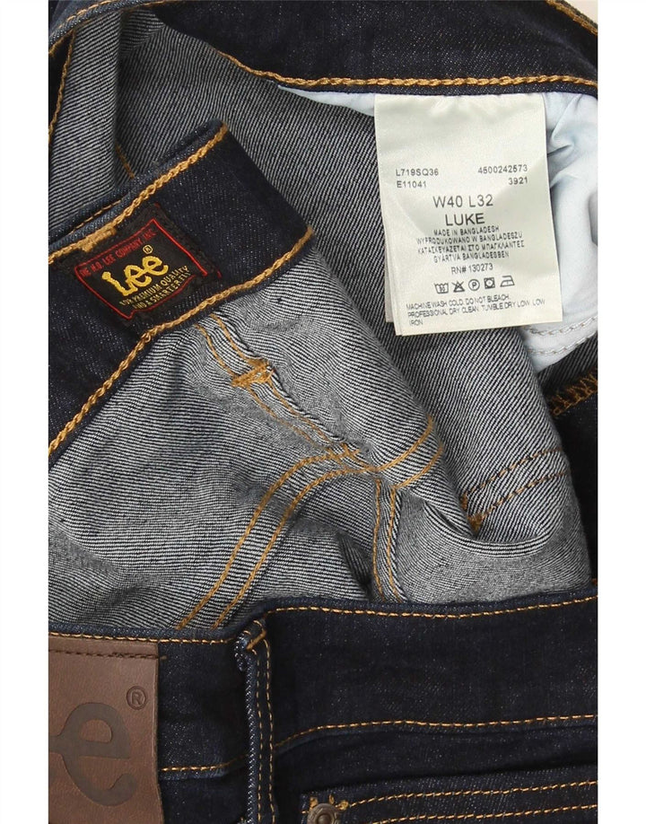 Lee Męskie Luke Slim Jeans W40 L32 Granatowa bawełna
