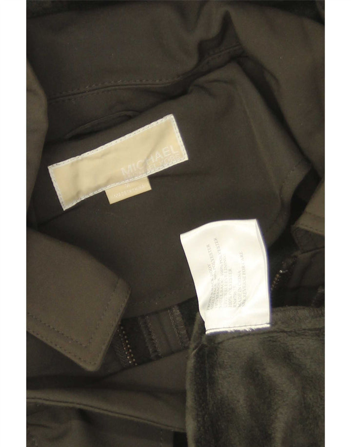 Damska kurtka parka z kapturem Michael Kors UK 14, średni khaki, poliester