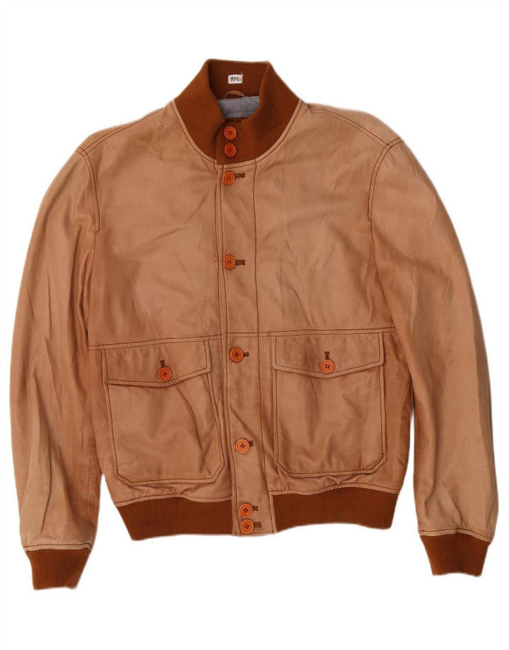 CONBIPEL Mens Leather Jacket IT 50 Large Brown Leather