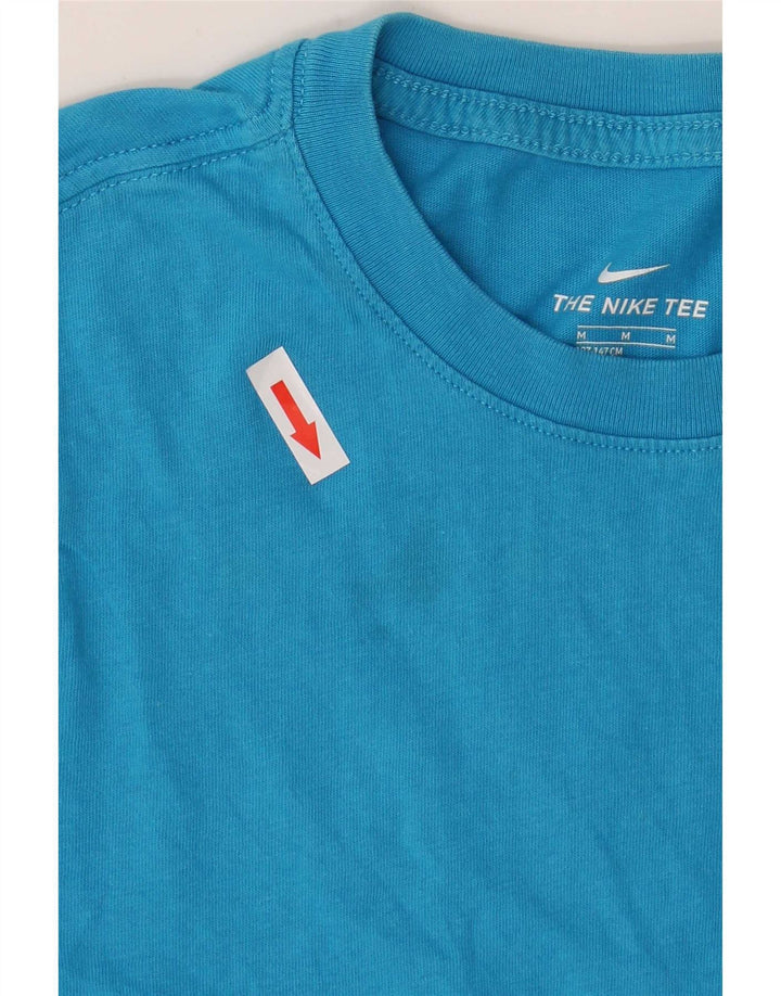 T-shirt chłopięcy Nike w wieku 10–11 lat, średni niebieski, bawełniany