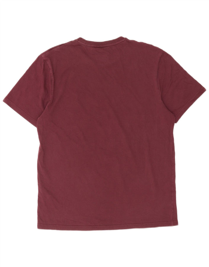 T-shirt męski Lyle & Scott, średniej wielkości bordowa bawełna