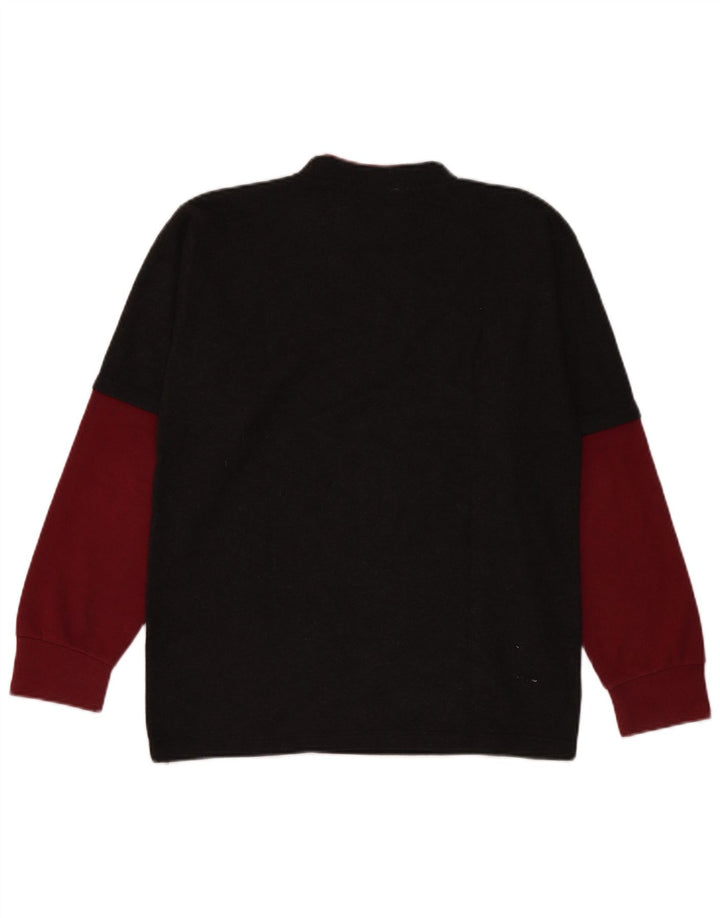 Męski sweter Richmond z graficznym wycięciem pod szyją i średnim czarnym kolorem