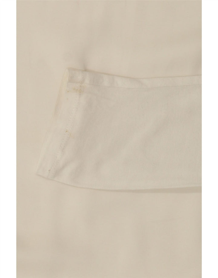 BENETTON Womens Top Long Sleeve UK 14 Medium White Viscose Vintage Benetton and Second-Hand Benetton from Messina Hembry 