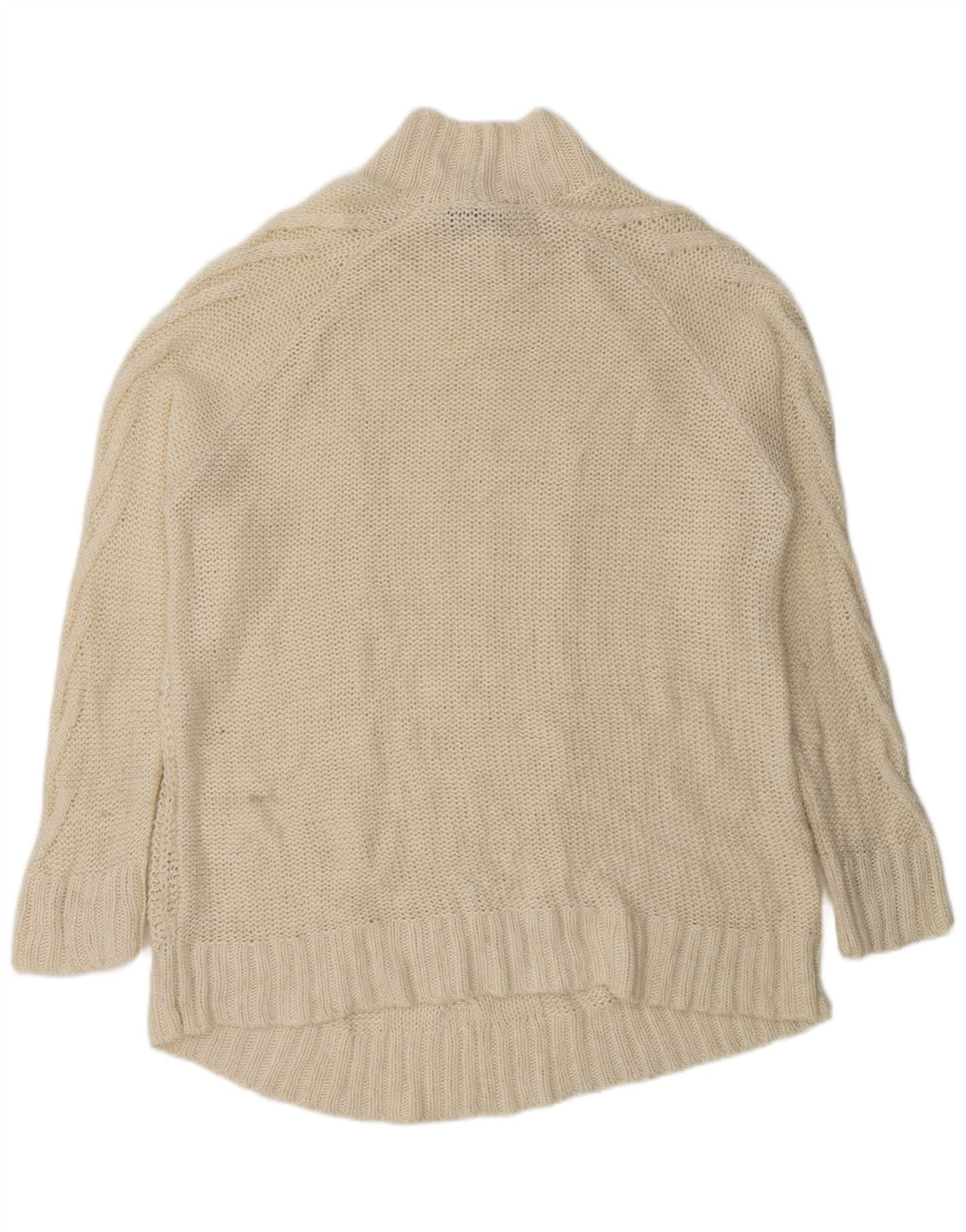 Marks & Spencer Damski sweter z golfem UK 16, duży, beżowy, akrylowy