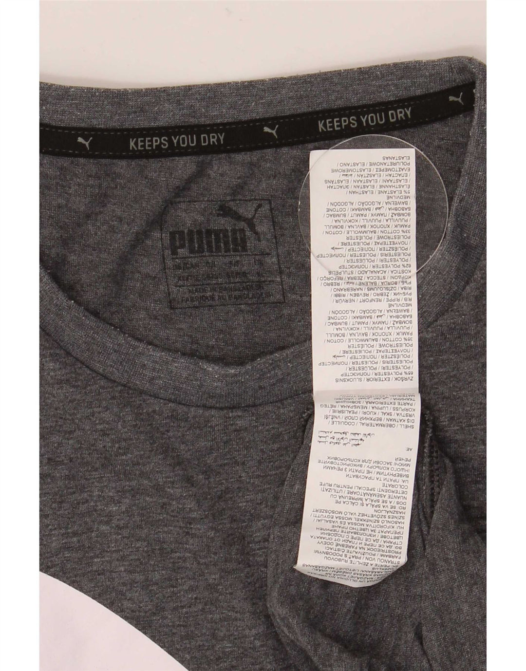 Męska koszulka z grafiką Puma XL, szary poliester