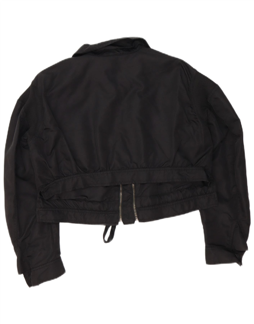 Damska krótka kurtka bomberka Zara Oversize UK 6 XS, czarna, poliamidowa