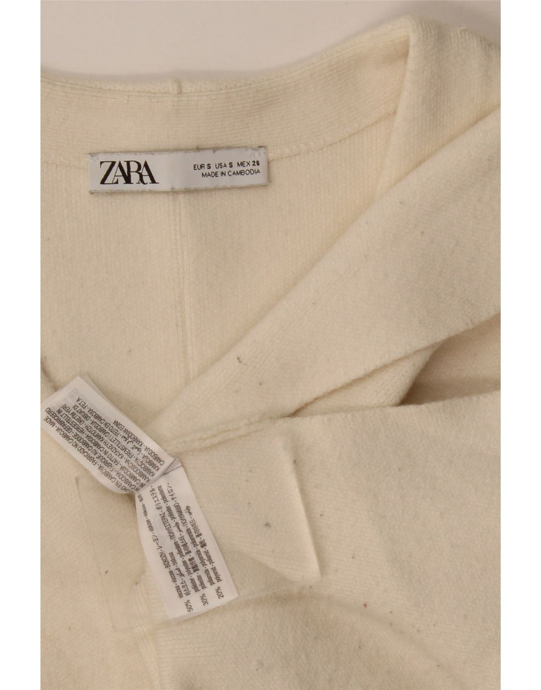 Sweter damski Zara Cardigan UK 10 Small Beżowa Wiskoza