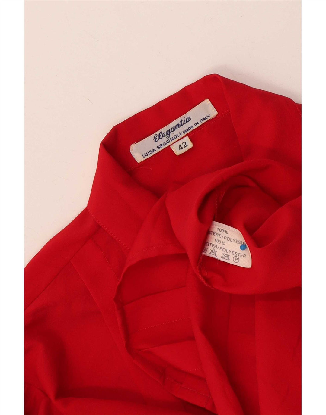 Damska bluzka koszulowa Luisa Spagnoli IT 42, średni czerwony poliester