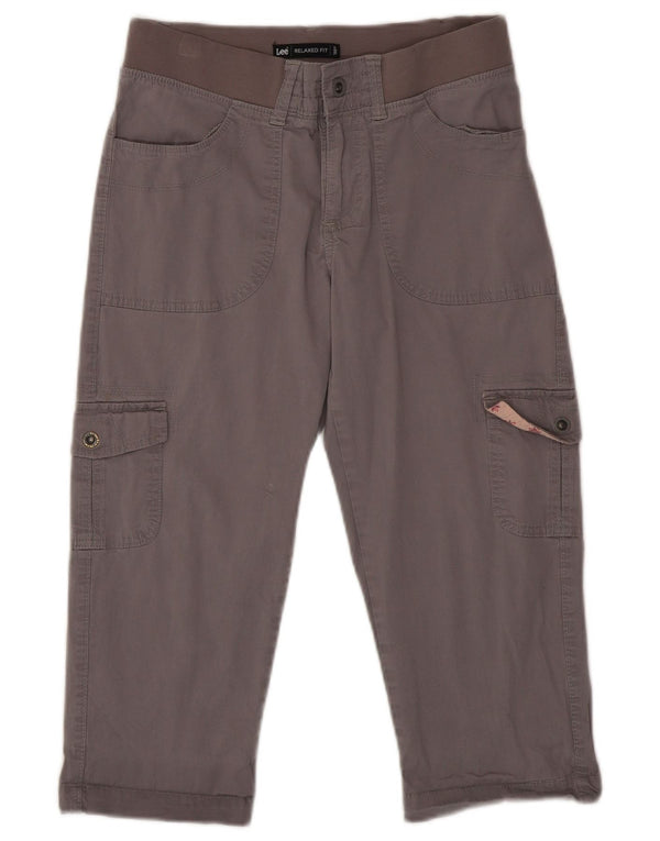 Damskie spodnie cargo Lee o swobodnym kroju Capri US 6 Medium W28 L20 Szara bawełna