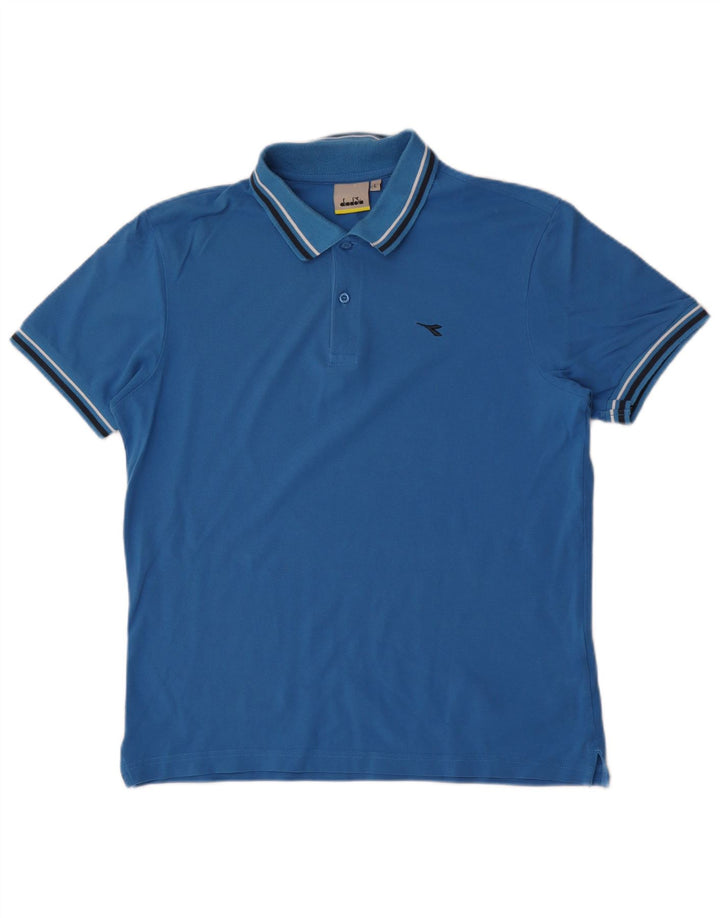 Męska koszulka polo Diadora, duża, niebieska, bawełniana