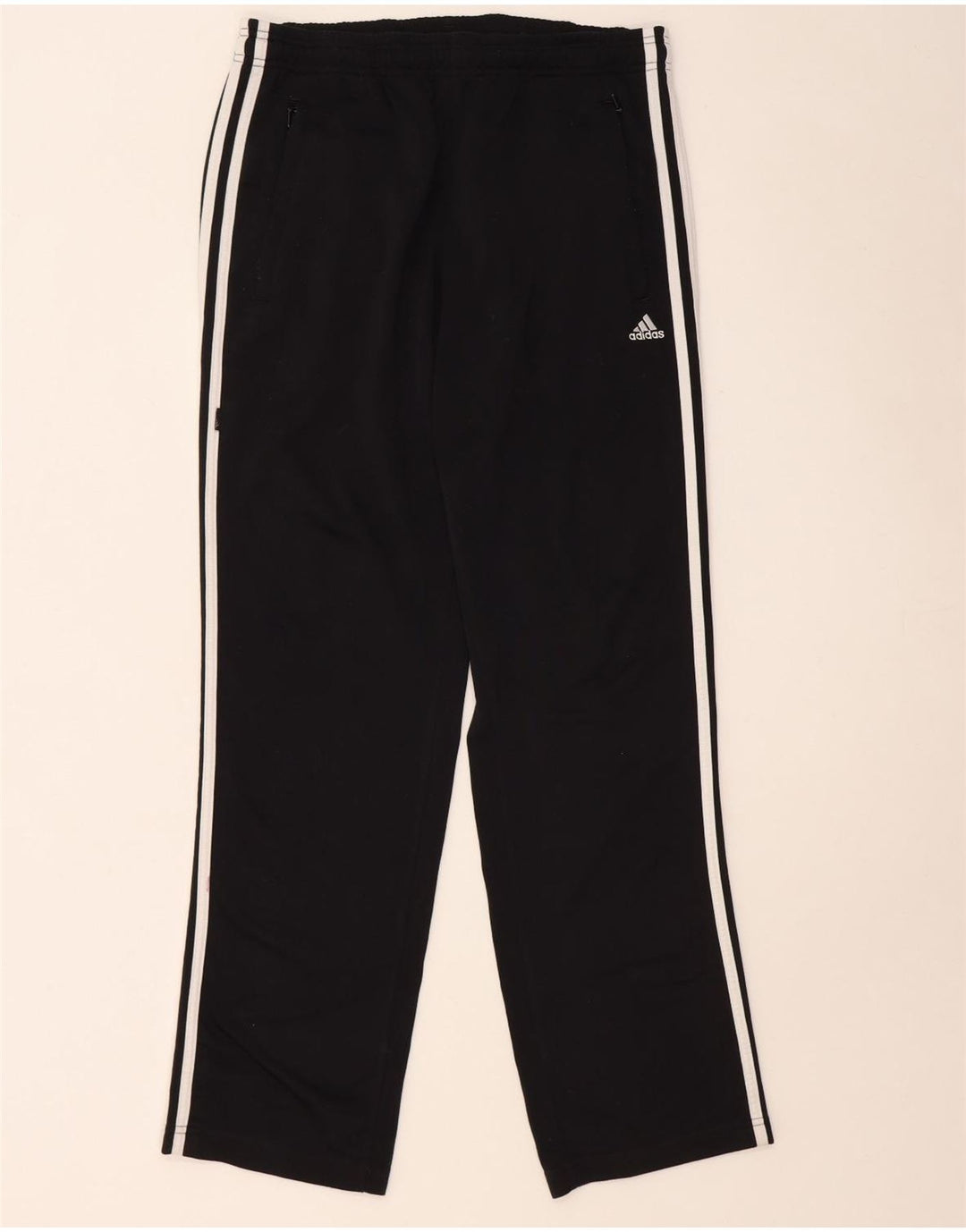 Męskie spodnie dresowe Adidas, małe, czarne, poliestrowe