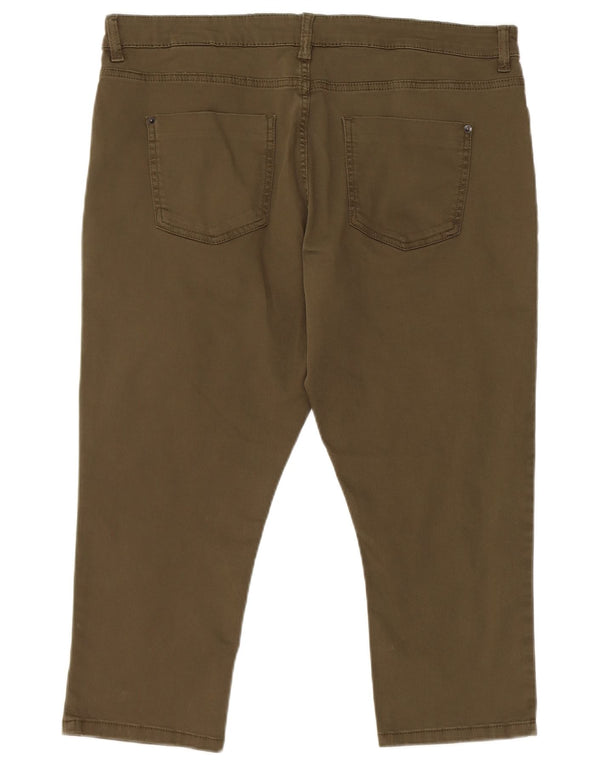 Marks & Spencer Damskie Super Skinny Cropped Jeansy UK 18 XL W36 L21 Khaki