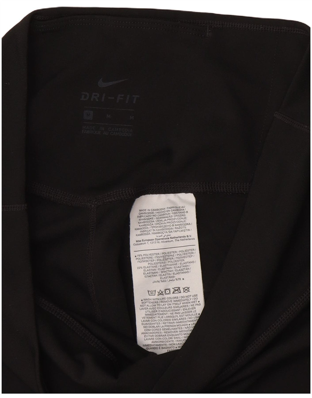 Damskie legginsy NIKE Dri Fit Capri UK 12, średni czarny poliester
