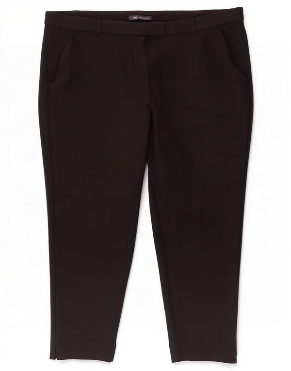 Marks & Spencer Damskie zwężane spodnie Capri UK 18 XL W40 L22 Czarne